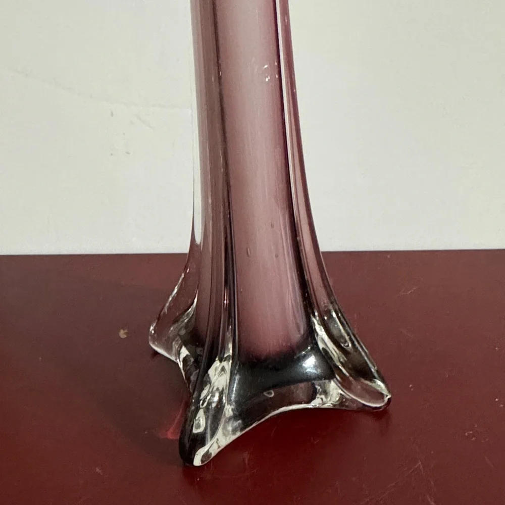 Eiffel tower vase 15.5” inch high decorative vase purple ( wine color )